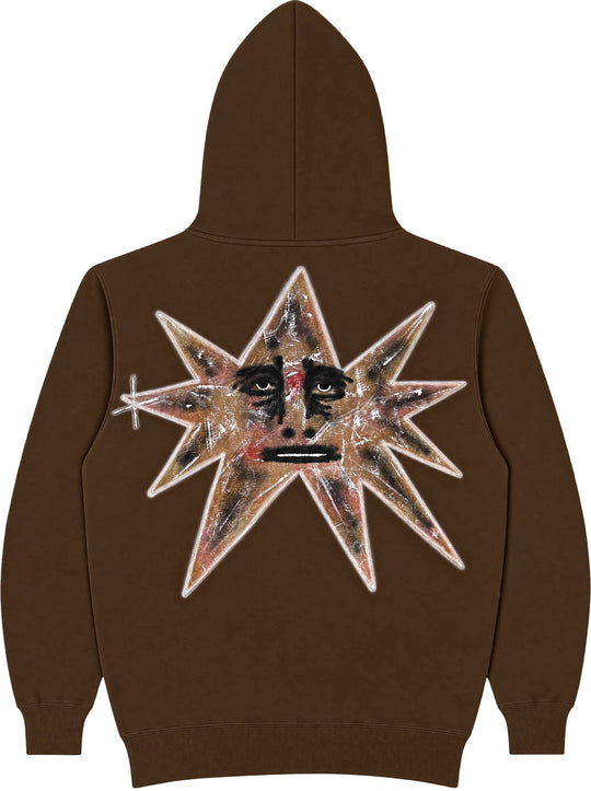  Mdn X Sarac Felpa Hoodie Crazystar Drop 2 Brown Uomo