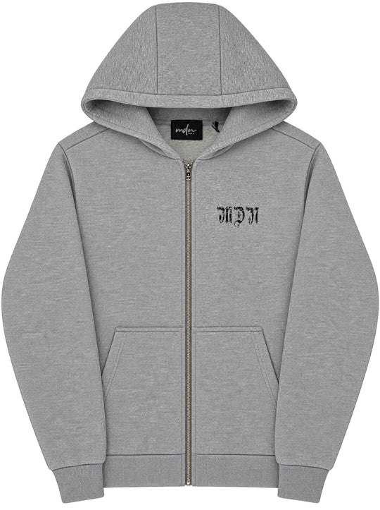  Mdn Felpa W Zip Hoody Cyber Gothic Grey Donna