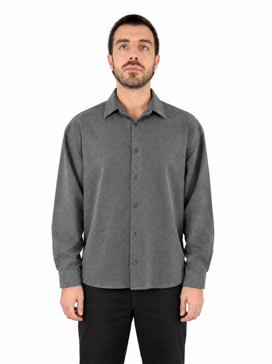  A.u.r.a.s Camicia Manica Lunga Crop Grey Uomo