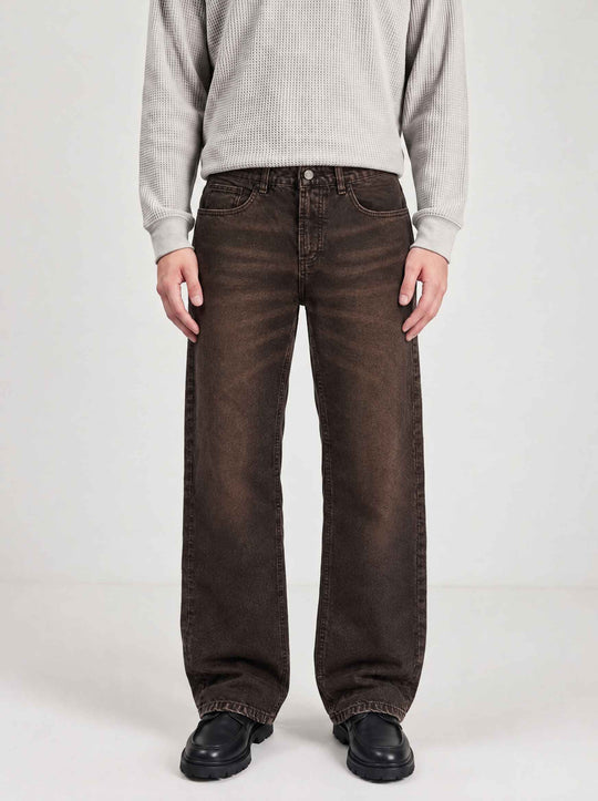  A.u.r.a.s Jeans Flare Brown Uomo