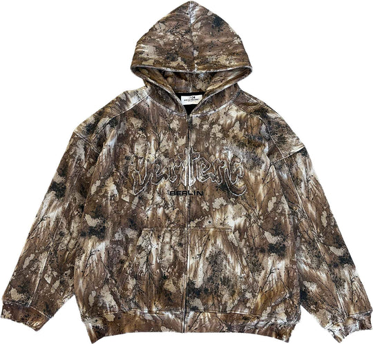  Vertere Felpa Stone Logo Zip Hoodie Camo Uomo