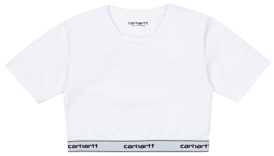  Carhartt Wip T-shirt W' Script Crop Top White Donna Nero