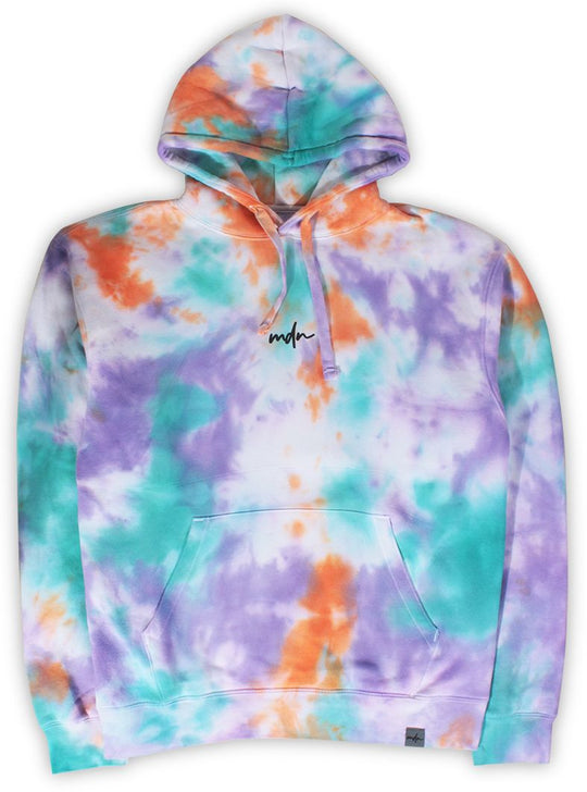  Mdn Felpa Tie Dye Logo Blue Lilac Uomo Azzurro
