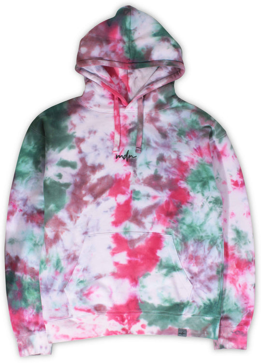  Mdn Felpa Tie Dye Logo Green Red Uomo Verde