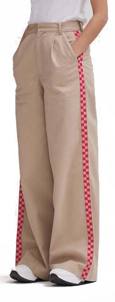  Lazy Oaf Pantaloni Wide Leg Cargo Pant Beige Donna