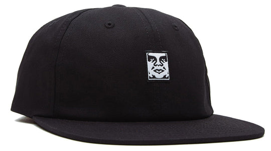  Obey Cappello Icon Face 6 Panel Snapback Black Uomo Nero