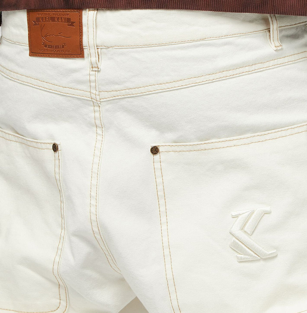  Karl Kani Pantaloni Jeans Og Pants Off White Uomo - 5