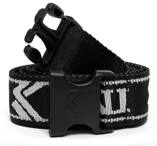  Karl Kani Cinta College Click Belt Black White Uomo Nero