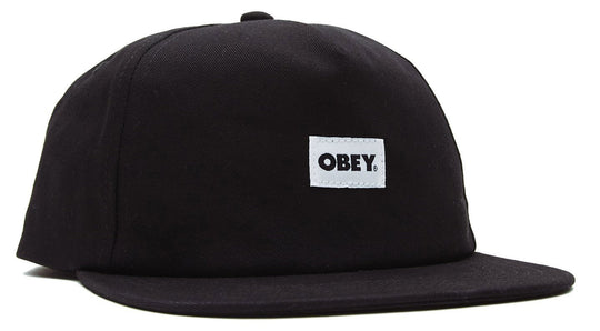  Obey Cappello Bold Label Organic Snapback Black Uomo Nero
