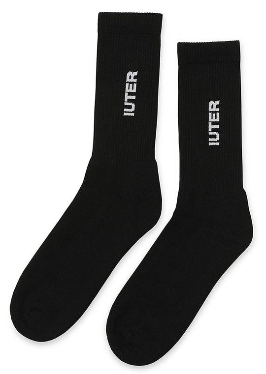  Iuter Calze Logo Tennis Socks Black Uomo Nero