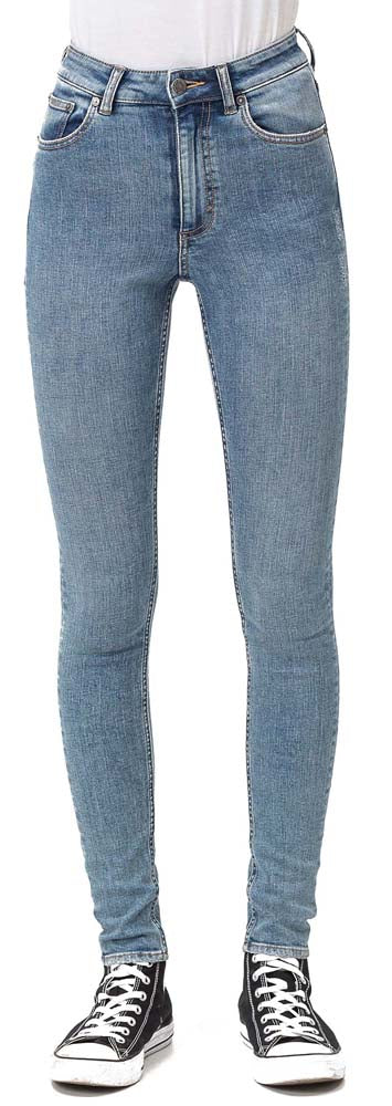  Cheap Monday Pantaloni High Skin Recycled Media Blue Jeans Denim Chiaro Donna - 1