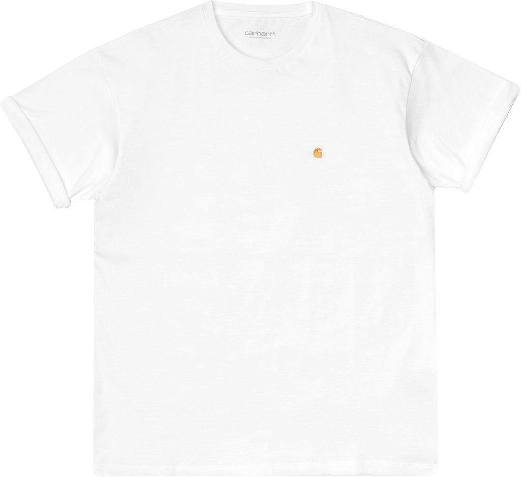  Carhartt Wip T-shirt W' S/s Chase White Gold Donna - 1