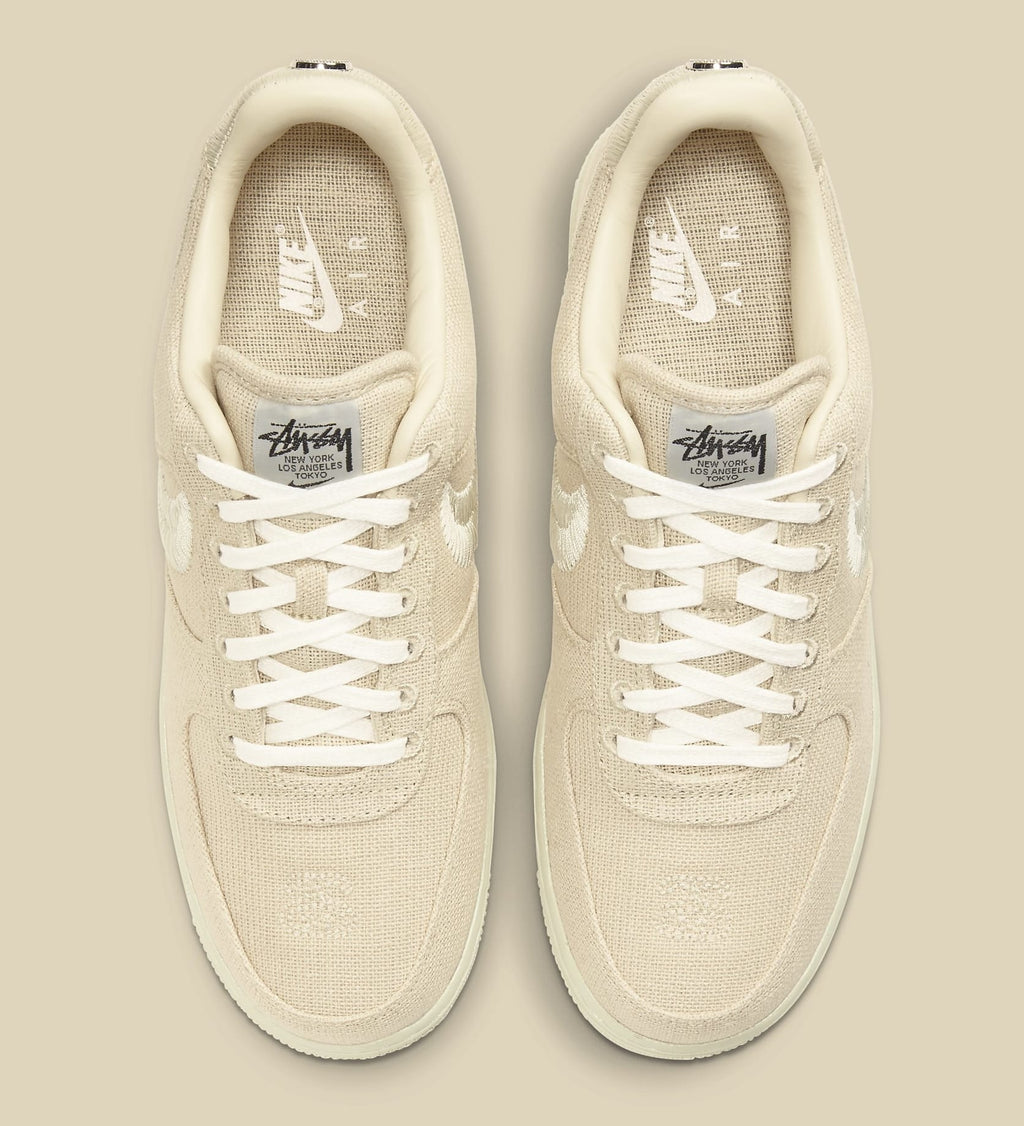  Nike Air Force 1 Low Stussy Fossil White Uomo - 5