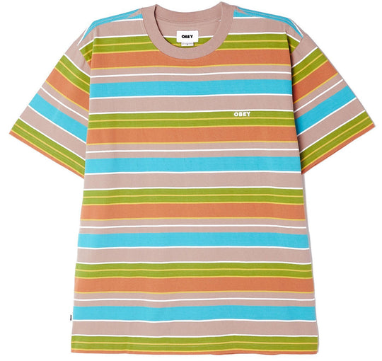  Obey T-shirt Staple Ss Tee Gallnut Multi Uomo Multicolore
