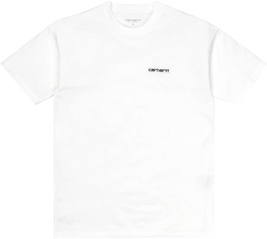  Carhartt Wip T-shirt W' S/s Script Embroidery White Donna Bianco