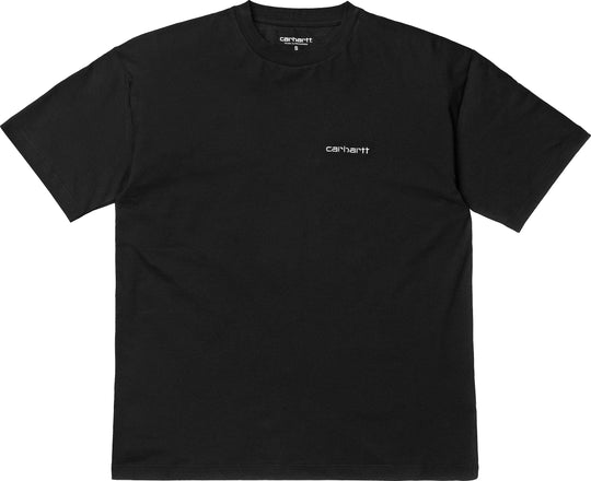  Carhartt Wip T-shirt W' S/s Script Embroidery Black Donna Nero
