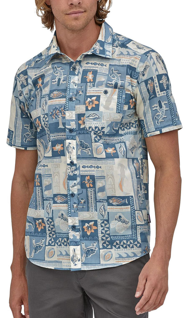 Patagonia camicia Men's Go To Shirt galapagos archipelagos hawthorne blue