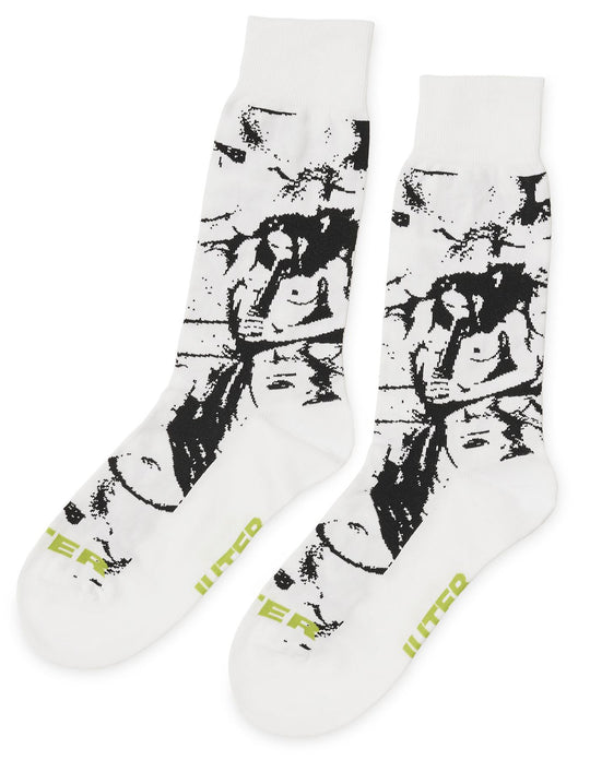  Iuter Calze Pussy Bong Socks Uomo Bianco