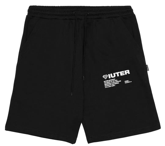  Iuter Short Info Sweatshort Black Uomo Nero