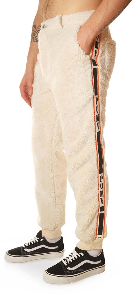  Plus Que Ma Vie Pantaloni Fur Sherpa Banda Logo White Uomo Bianco