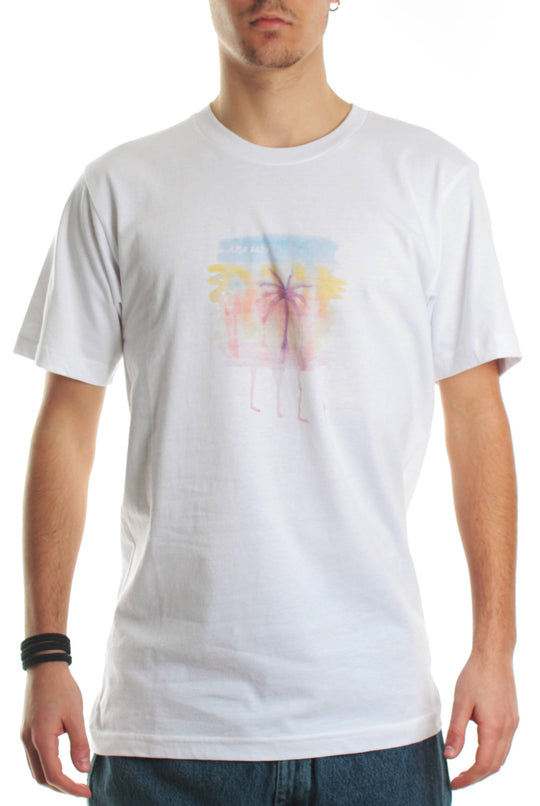  The Silted Company T-shirt Palm Tee White Uomo Bianco