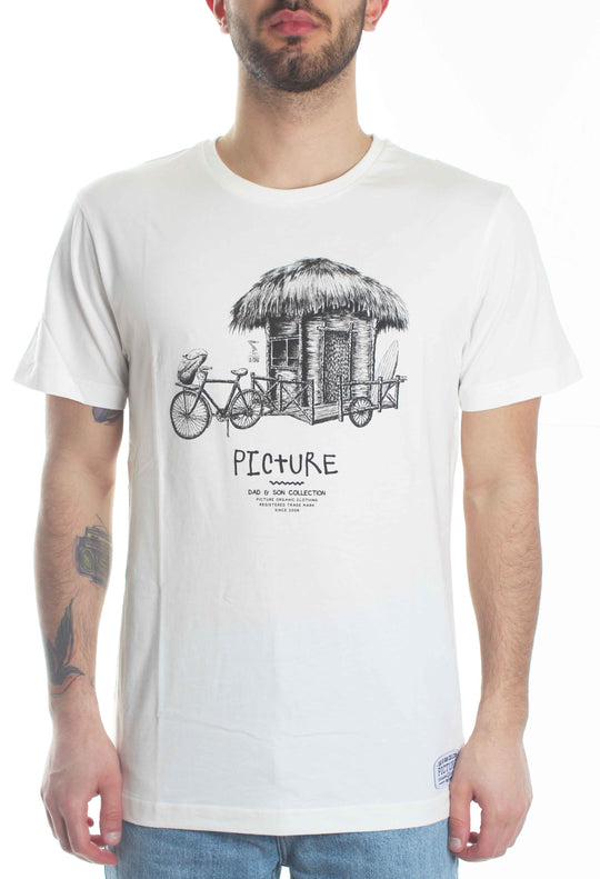  Picture T-shirt Dad&son Bike Tee White Uomo Bianco