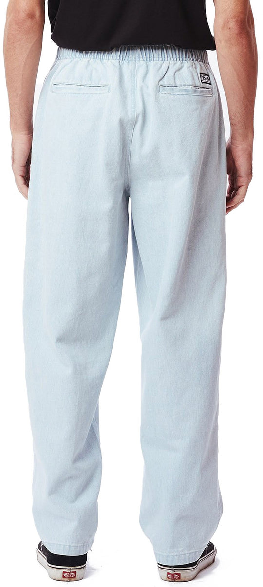  Obey Pantaloni Easy Big Boy Denim Pant Light Indigo Uomo Light Viola
