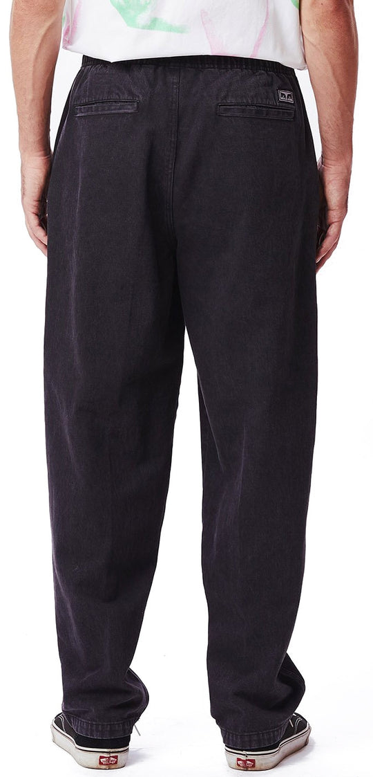  Obey Pantaloni Easy Big Boy Denim Pant Faded Black Uomo Faded Nero