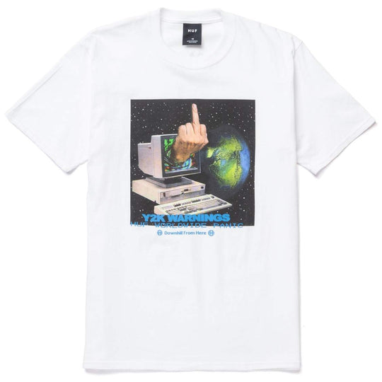  Huf T-shirt Y2k Day S/s Tee White Uomo Bianco