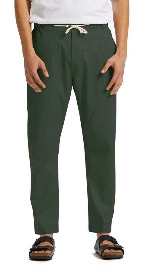 The Silted Company pantaloni Coffin Gabardine forest green