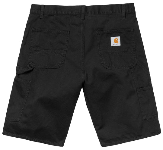  Carhartt Wip Short Single Knee Black Rinsed Uomo Nero