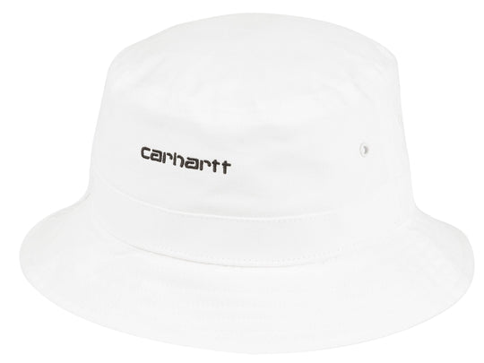  Carhartt Wip Cappello Script Bucket Hat White Uomo Bianco