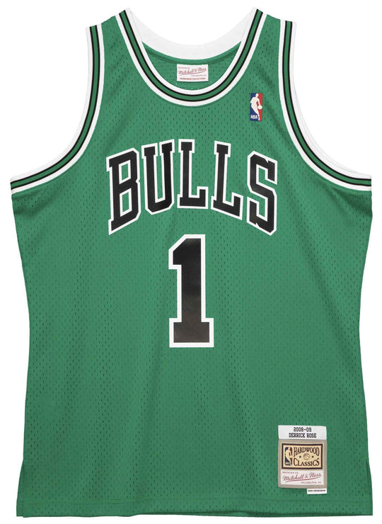  Mitchell & Ness Canotta Derrick Rose Swingman Jersey Chicago Bulls Kelly Green Mitchell E Ness Uomo Verde