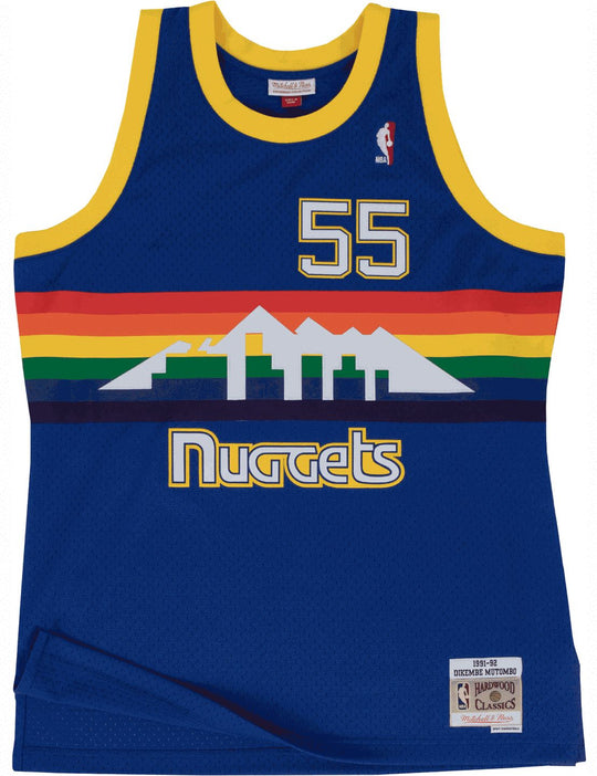  Mitchell & Ness Canotta Dikembe Mutombo Swingman Jersey Denver Nuggets Mitchell E Ness Uomo Blu