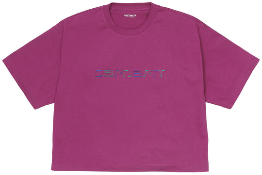  Carhartt Wip T-shirt W' S/s Shadow Script Tulip Donna Rosso