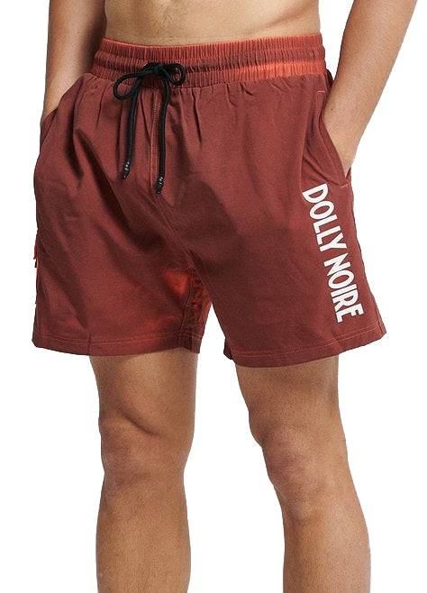  Dolly Noire Costume Thermo Reactive Swimshorts Black Red Uomo Nero