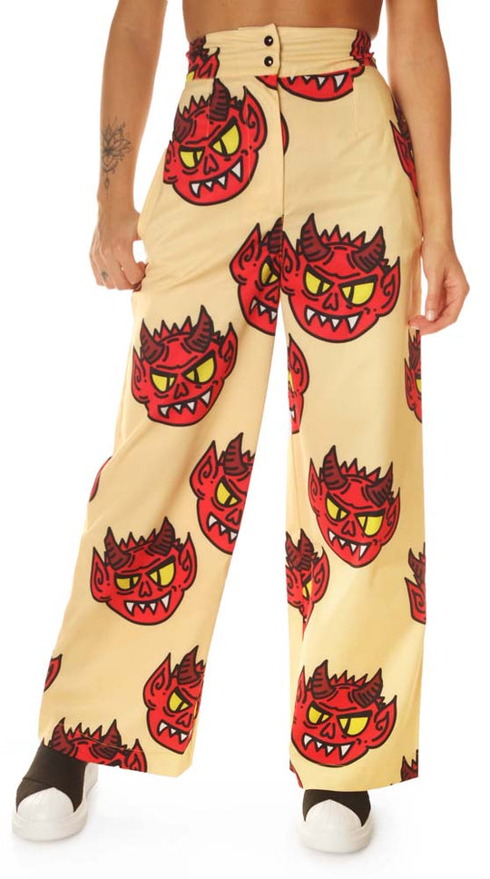  White* Pantaloni Diavolo Donna Giallo