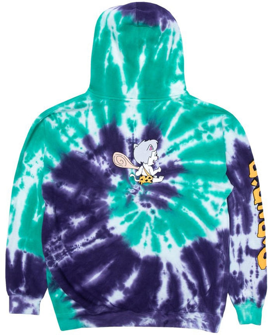  Ripndip Felpa Ripnstone Hoodie Purple Teal Sprial Tie Dye Uomo Multicolore