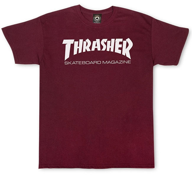  Thrasher T-shirt Skatemag Maroon Bordeaux Uomo - 1
