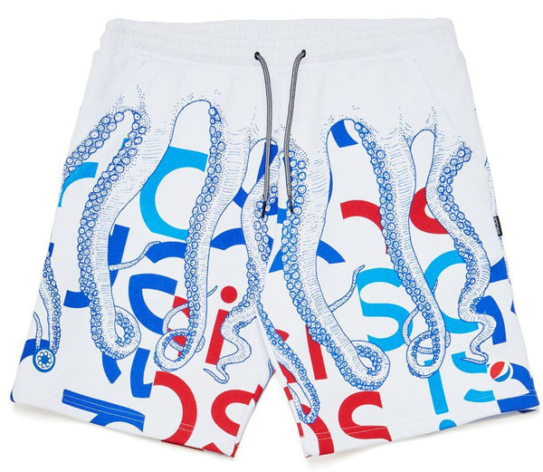 Octopus short Pepsi Camo Sweatshort white