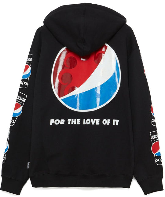  Octopus Felpa Pepsi Logo Hoodie Black Uomo Nero