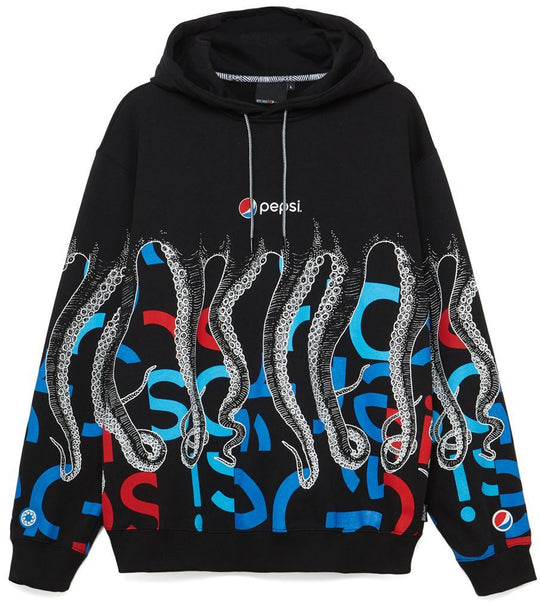  Octopus Felpa Pepsi Camo Hoodie Black Uomo Nero