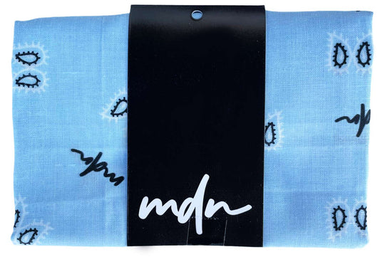 Mdn Bandana Paisley Logo Light Blue Unisex Azzurro