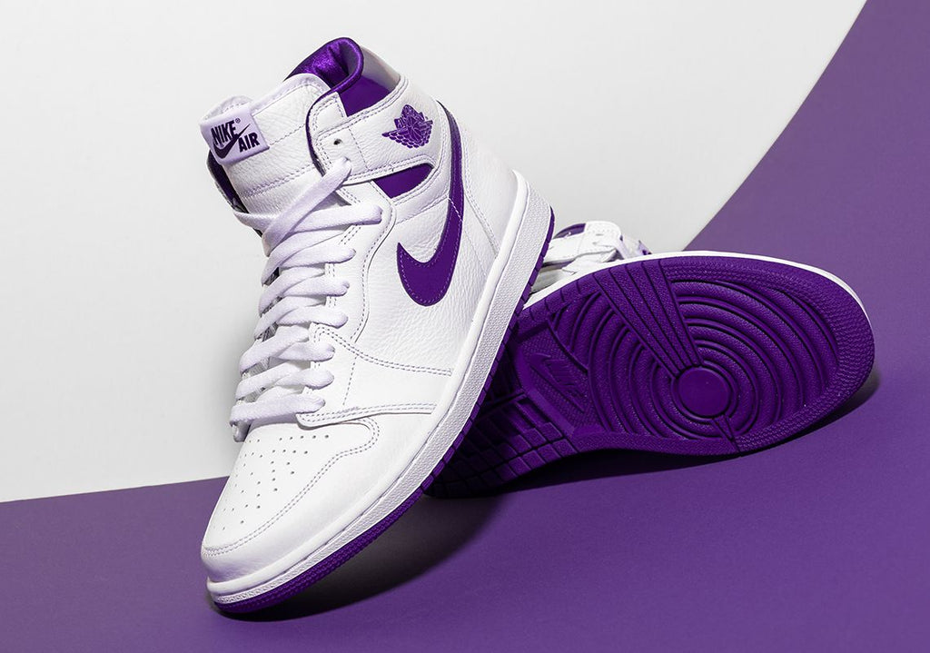  Jordan 1 Retro High Court Purple Shoes W White Donna - 6