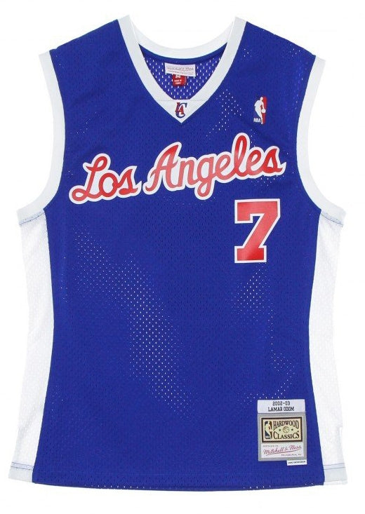  Mitchell & Ness Canotta Swingman Jersey Authentic Lamar Odom 2002 Los Angeles Clippers Mitchell E Ness Uomo Blu