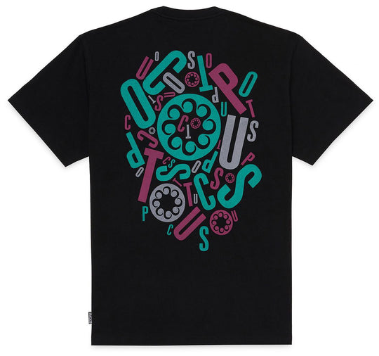 Octopus T-shirt Letterz Logo Tee Black Uomo Nero