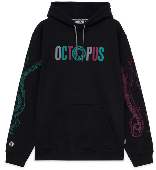  Octopus Felpa Letterz Logo Hoodie Black Uomo Nero
