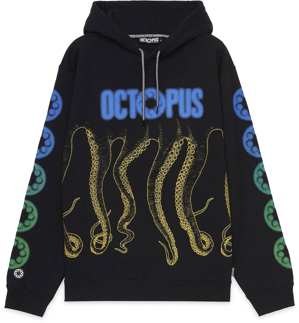  Octopus Felpa Blurred Hoodie Black Uomo - 1