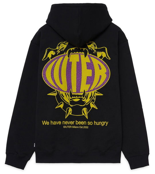  Iuter Felpa Hungry Hoodie Black Uomo Nero