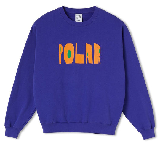  Polar Skate Co. Felpa Cut Logo Crewneck Purple Uomo Viola